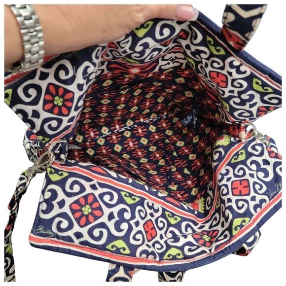 Vera Bradley Rare Retired Sun Valley Two Way Tote Crossbody Purse Large Bag - Picture 11 of 12